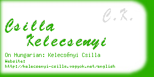 csilla kelecsenyi business card